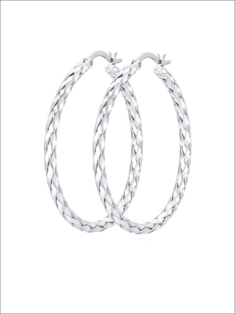 925 Sterling Silver Hoop Earrings 14K Gold Plated Twisted Lightweight